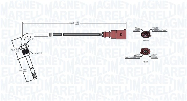 Magneti Marelli Sensor uitlaatgastemperatuur 172000063010