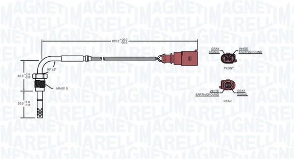 Magneti Marelli Sensor uitlaatgastemperatuur 172000069010
