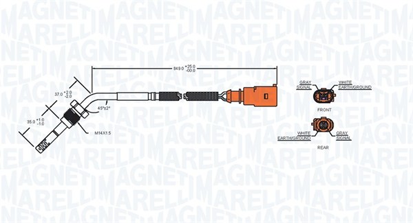 Magneti Marelli Sensor uitlaatgastemperatuur 172000073010