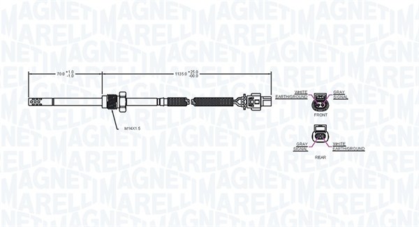 Magneti Marelli Sensor uitlaatgastemperatuur 172000079010
