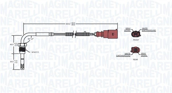 Magneti Marelli Sensor uitlaatgastemperatuur 172000081010