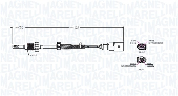 Magneti Marelli Sensor uitlaatgastemperatuur 172000087010