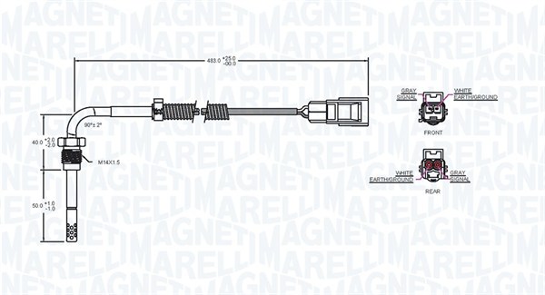 Magneti Marelli Sensor uitlaatgastemperatuur 172000089010