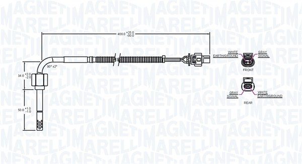 Magneti Marelli Sensor uitlaatgastemperatuur 172000091010