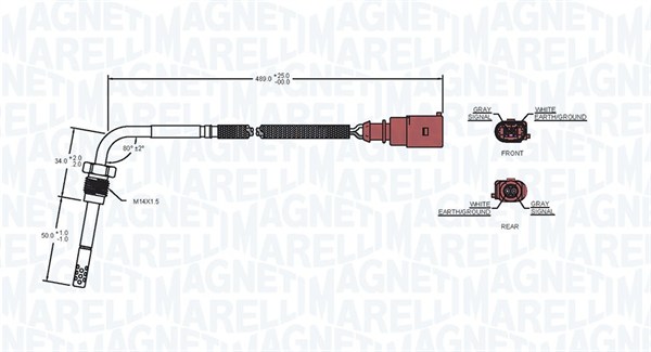 Magneti Marelli Sensor uitlaatgastemperatuur 172000099010