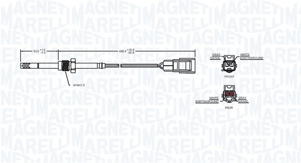 Magneti Marelli Sensor uitlaatgastemperatuur 172000103010