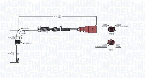 Magneti Marelli Sensor uitlaatgastemperatuur 172000105010