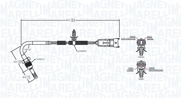 Magneti Marelli Sensor uitlaatgastemperatuur 172000107010