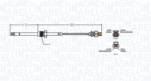 Magneti Marelli Sensor uitlaatgastemperatuur 172000109010