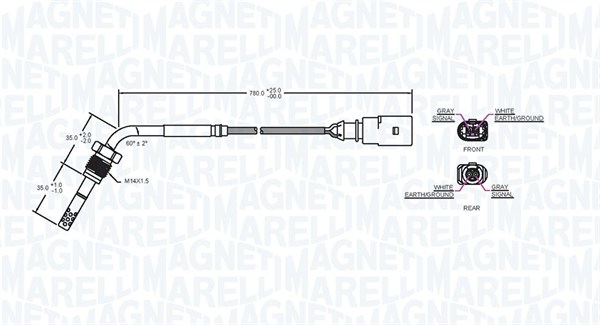 Magneti Marelli Sensor uitlaatgastemperatuur 172000111010