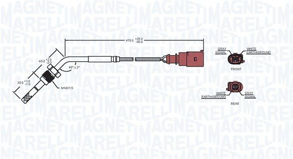 Magneti Marelli Sensor uitlaatgastemperatuur 172000113010