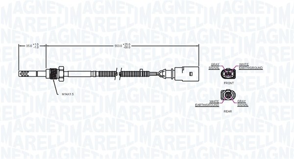 Magneti Marelli Sensor uitlaatgastemperatuur 172000115010