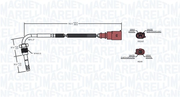 Magneti Marelli Sensor uitlaatgastemperatuur 172000125010