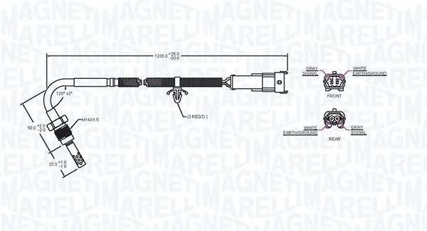 Magneti Marelli Sensor uitlaatgastemperatuur 172000127010