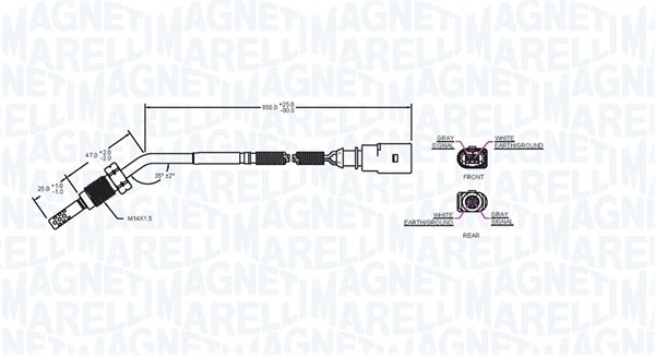 Magneti Marelli Sensor uitlaatgastemperatuur 172000129010