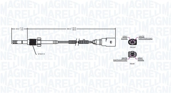 Magneti Marelli Sensor uitlaatgastemperatuur 172000133010