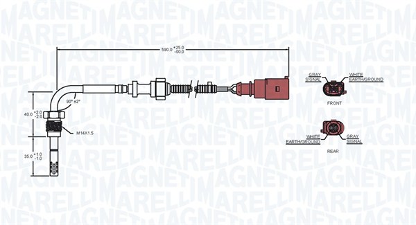 Magneti Marelli Sensor uitlaatgastemperatuur 172000139010