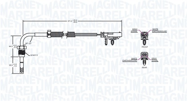 Magneti Marelli Sensor uitlaatgastemperatuur 172000141010
