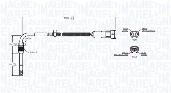 Magneti Marelli Sensor uitlaatgastemperatuur 172000145010