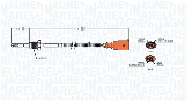 Magneti Marelli Sensor uitlaatgastemperatuur 172000157010