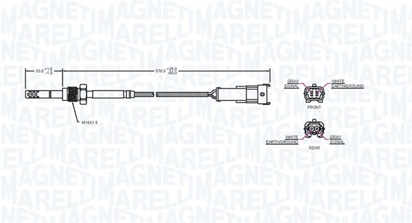 Magneti Marelli Sensor uitlaatgastemperatuur 172000159010