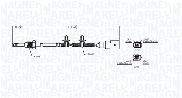Magneti Marelli Sensor uitlaatgastemperatuur 172000161010