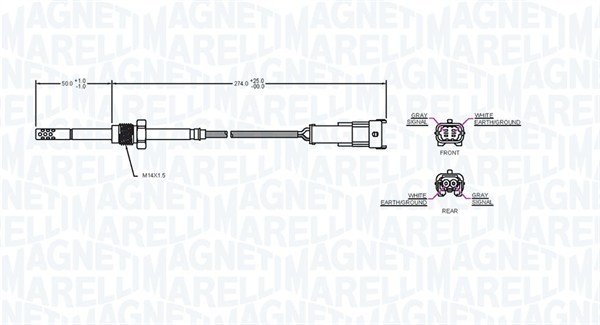 Magneti Marelli Sensor uitlaatgastemperatuur 172000163010