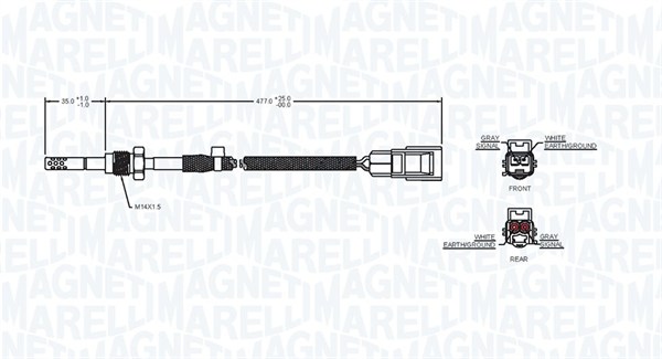 Magneti Marelli Sensor uitlaatgastemperatuur 172000167010