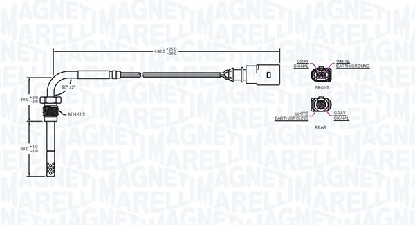Magneti Marelli Sensor uitlaatgastemperatuur 172000171010