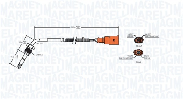 Magneti Marelli Sensor uitlaatgastemperatuur 172000173010