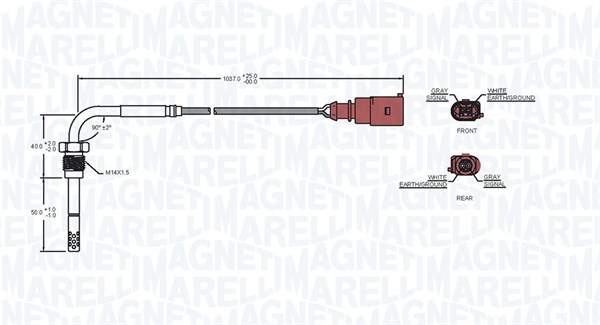 Magneti Marelli Sensor uitlaatgastemperatuur 172000175010
