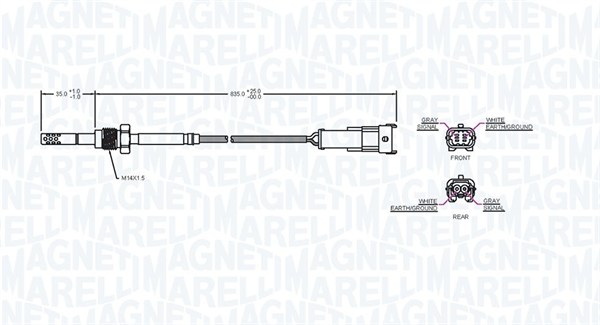 Magneti Marelli Sensor uitlaatgastemperatuur 172000177010