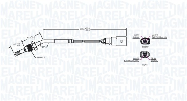 Magneti Marelli Sensor uitlaatgastemperatuur 172000181010