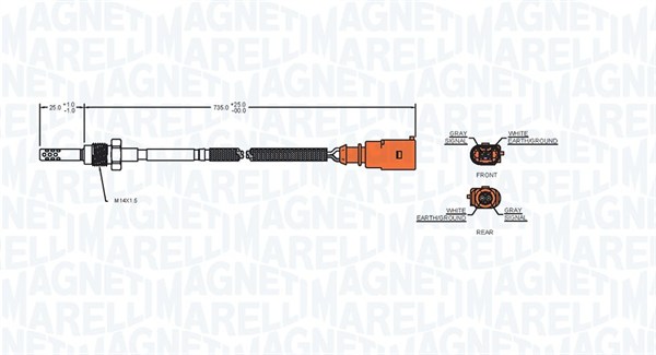 Magneti Marelli Sensor uitlaatgastemperatuur 172000189010