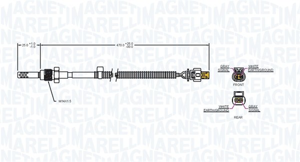Magneti Marelli Sensor uitlaatgastemperatuur 172000199010