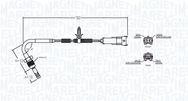 Magneti Marelli Sensor uitlaatgastemperatuur 172000209010