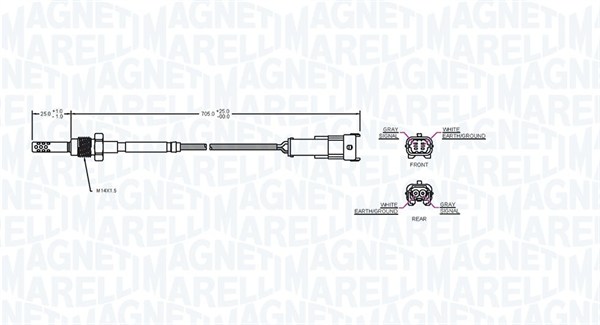 Magneti Marelli Sensor uitlaatgastemperatuur 172000219010