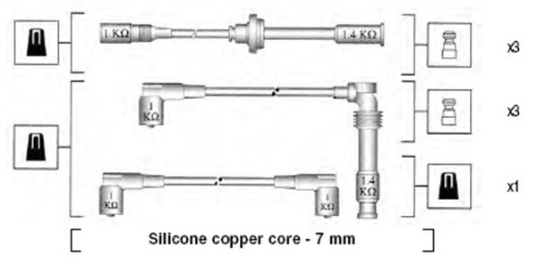 Bougiekabelset Magneti Marelli 941045400525