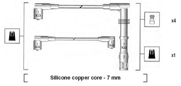 Bougiekabelset Magneti Marelli 941055070532