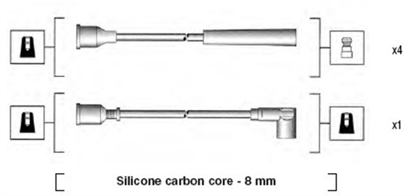 Bougiekabelset Magneti Marelli 941185050766