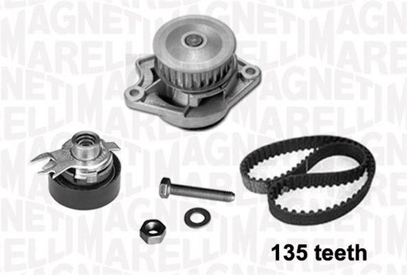 Distributieriem kit inclusief waterpomp Magneti Marelli 341401370002