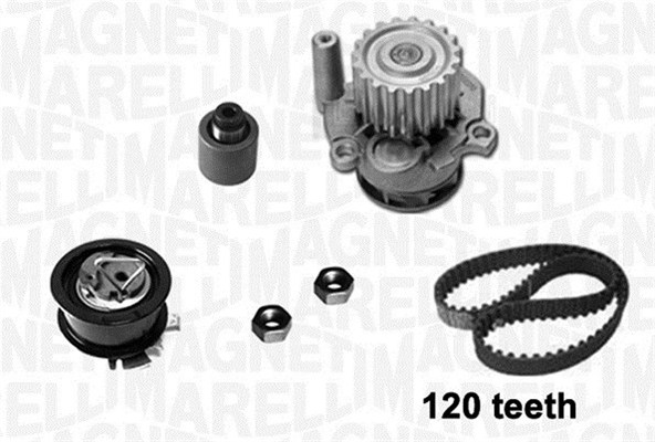 Distributieriem kit inclusief waterpomp Magneti Marelli 341404790001