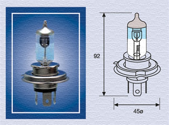 Gloeilamp, verstraler Magneti Marelli 002585100000