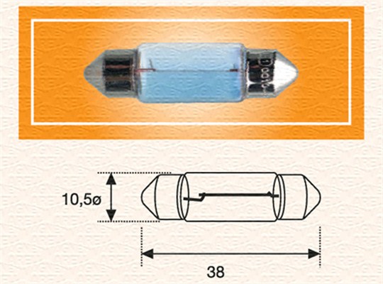 Gloeilamp, kentekenplaatverlichting Magneti Marelli 009462100000