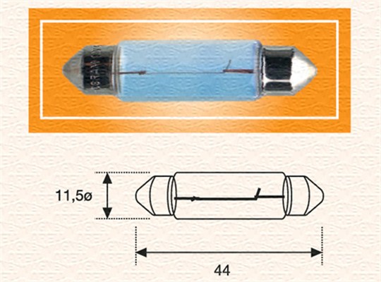 Gloeilamp, kentekenplaatverlichting Magneti Marelli 009462200000