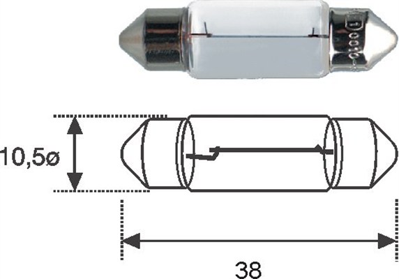 Gloeilamp, motorruimteverlichting Magneti Marelli 009418100000