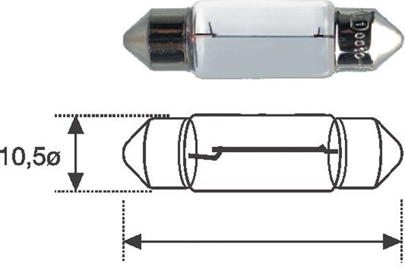 Gloeilamp, motorruimteverlichting Magneti Marelli 002051700000