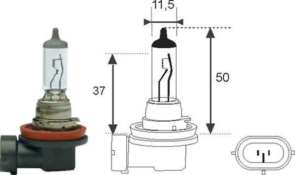 Gloeilamp, verstraler Magneti Marelli 002549100000