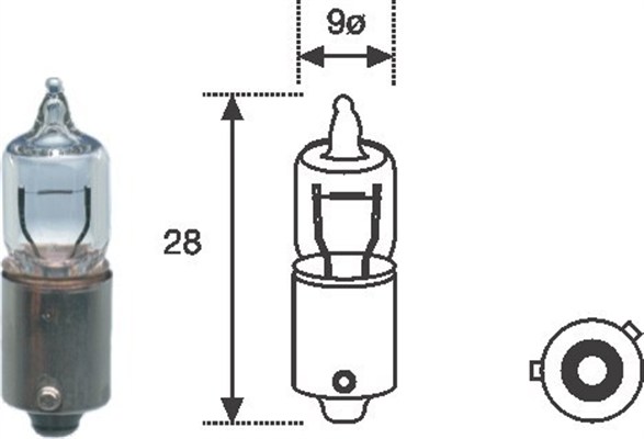 Gloeilamp, parkeer- / begrenzingslicht Magneti Marelli 002701100000