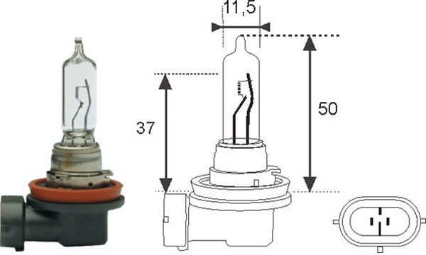 Gloeilamp, koplamp Magneti Marelli 002548100000